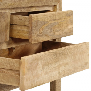 Farmhouse Console Table Large Storage Sideboard Rustic Solid Wood Chest Drawers - Image 3