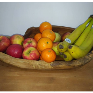 Rustic Fruit Bowl Solid Teak Root Wood Large Snacks Food Organiser - Image 7