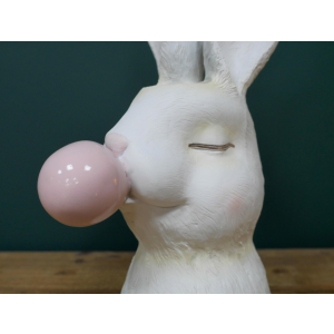 Resin Flower Vase Bunny Bubblegum Small White Retro Pink Gum Plant Pot - Image 5