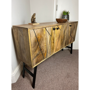 Industrial Storage Sideboard Retro Vintage Style Cupboard Large Side Cabinet Console Table - Image 3