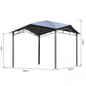Metal Garden Gazebo Outdoor Patio Structure Awning Tent Canopy Marquee Sun Shade - Image 3