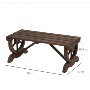 Rustic Garden Bench Outdoor Patio Furniture 2 Seater Park Seat Wooden Deck Chair - Image 6