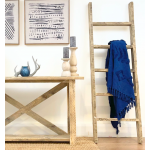Tall Ladder Shelf Solid Wood Display Rustic Side Cabinet Farmhouse Bookcase