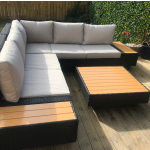 Luxury Garden Furniture Large Corner Sofa Set Lounge Rattan Patio Table Couch