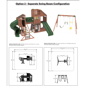 Kids Garden Playhouse Large Outdoor Swing Set Wooden Tree House Slide Playcentre - Image 5