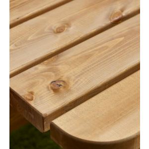 8 Seater Garden Furniture Large Dining Set Rustic Pub Table Wooden Picnic Bench - Image 6