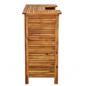 Garden Bar Table Solid Wood Furniture Tall Outdoor Patio Wooden Dining Storage - Image 6