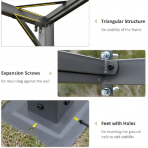 Wall Mounted Pergola Outdoor Shelter Retractable Lean To Patio Gazebo Canopy - Image 5