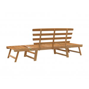 Wooden Garden Sofa Bed Outdoor Patio Furniture Seater Folding Bench Sun Lounger - Image 3