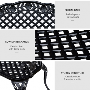 Metal Garden Love Seat French Garden Furniture 2 Seater Bench Cast Aluminium - Image 4