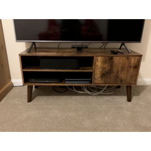 Scandinavian TV Stand Vintage Retro Storage Media Unit Mid Century Wooden Shelf - Image 2
