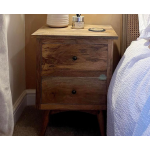 Rustic Bedside Table Solid Wood Farmhouse Nightstand Scandinavian Nordic Cabinet