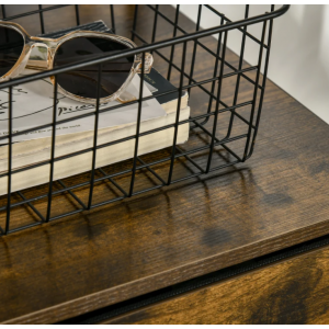 Tall Industrial Cabinet Rustic Metal Chest Drawers Storage Display Shelving Unit - Image 6