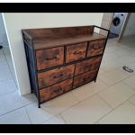 Large Chest Drawers Vintage Industrial Sideboard Rustic Metal Storage Furniture