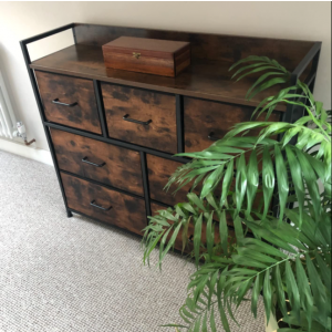 Large Chest Drawers Vintage Industrial Sideboard Rustic Metal Storage Furniture - Image 3
