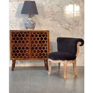 Mid Century Cupboard Scandinavian Display Storage Side Cabinet Nordic Solid Wood Unit - Image 3