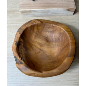 Round Table Bowl Small Wooden Key Organiser Solid Teak Wood Mini Fruit Snack - Image 3