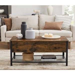 Industrial Coffee Table Large Storage Unit Vintage Metal Shelf Rustic Trunk Box - Image 5