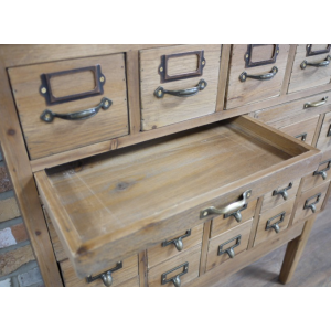 Rustic Chest Drawers Solid Wood Apothecary Cabinet Storage Sideboard - Image 5