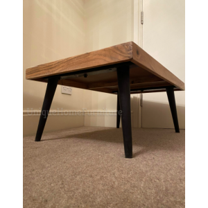 Wooden Coffee Table Rustic Solid Wood Vintage Retro Furniture Industrial Stand - Image 5