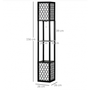 Tall Floor Lamp Modern Room Light Free Standing Shelf Tier Bookcase Display Unit - Image 6