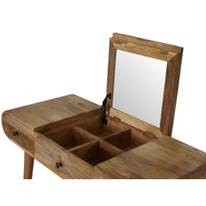 Scandinavian Dressing Table Rustic Solid Wood Nordic Console Writing Desk - Image 4