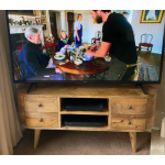 Scandinavian TV Stand Large Nordic Media Unit Mid Century Storage Cabinet