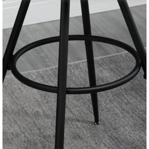 Industrial Bar Table Rustic Metal Breakfast Kitchen Tall Round Dining Furniture - Image 2