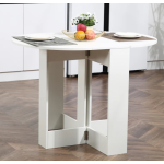 Drop Leaf Dining Table Small Oval Folding Space Saving Modern Breakfast Room