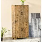 Kitchen Larder Unit Tall Storage Cupboard Door Standing Pantry Rustic Cabinet