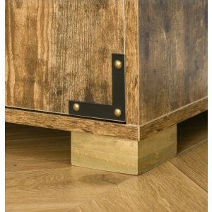 Kitchen Larder Unit Tall Storage Cupboard Door Standing Pantry Rustic Cabinet - Image 3