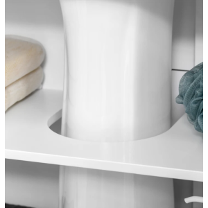 Under Sink Cabinet Bathroom Vanity Unit White Storage Shelf Modern Cupboard Unit - Image 6