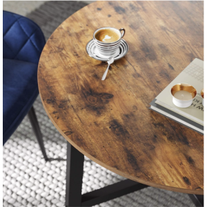 Round Dining Table Vintage Industrial Style Rustic Metal Small Kitchen Furniture - Image 5