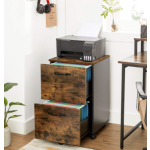 Industrial Filing Cabinet Office Storage Drawers Rustic Metal Unit Vintage Wheel