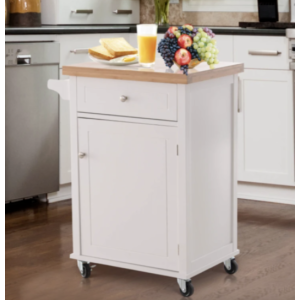 Small Kitchen Island Butchers Block Table Storage Cabinet Trolley Cupboard Unit - Image 6