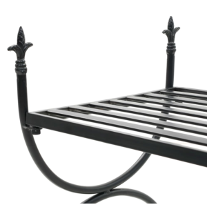 Small Garden Bench Antique Vintage Furniture Metal Window Seat Patio Chair - Image 3