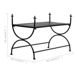 Small Garden Bench Antique Vintage Furniture Metal Window Seat Patio Chair - Image 4
