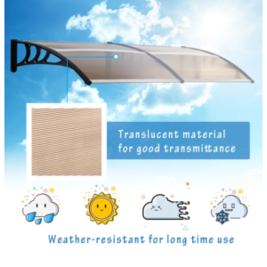 Patio Door Awning Outdoor Front Porch Rain Cover Shelter Canopy Window Sun Shade - Image 4