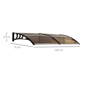 Patio Door Awning Outdoor Front Porch Rain Cover Shelter Canopy Window Sun Shade - Image 5