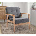 Vintage Style Danish Armchair Mid Century Chair Retro Fabric Sofa Modern Seat