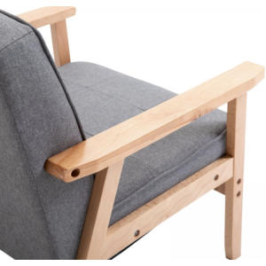 Vintage Style Danish Armchair Mid Century Chair Retro Fabric Sofa Modern Seat - Image 5