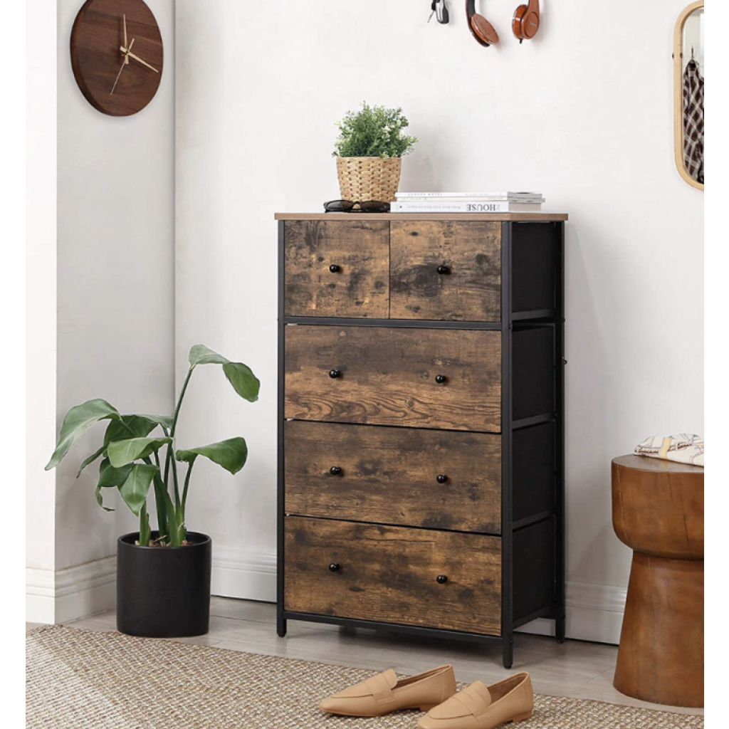 Industrial Chest Drawers Vintage Storage Sideboard Rustic Metal