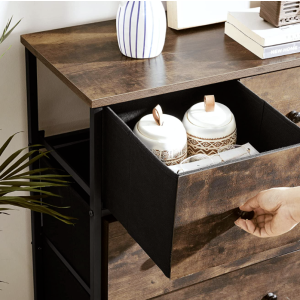 Industrial Chest Drawers Vintage Storage Sideboard Rustic Metal Furniture Unit - Image 3