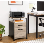 Industrial Filing Cabinet Vintage Rustic Wheels Drawers Office Storage Desk Unit