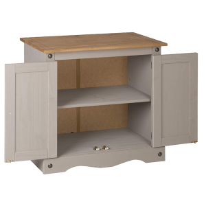 Rustic Storage Sideboard 2 Door Cupboard Small Wooden Side Cabinet Shelf Unit - Image 5