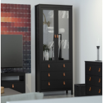 Tall Display Cabinet Vintage Retro Buffet Modern Cupboard Storage Large Unit