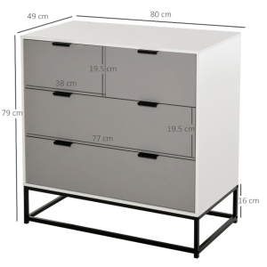 Modern Chest Drawers Vintage Industrial Style Cabinet Office Bedroom Sideboard - Image 4