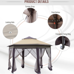 Pop Up Gazebo Large Patio Tent Instant Waterproof Marquee Hot Tub Pergola Shade - Image 6
