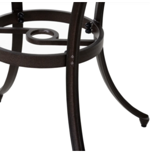 Vintage Dining Set Cast Aluminium Furniture Outdoor Garden Patio 4 Chairs Table - Image 5