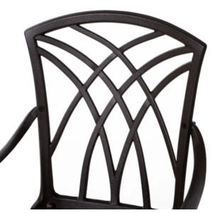 Vintage Dining Set Cast Aluminium Furniture Outdoor Garden Patio 4 Chairs Table - Image 6